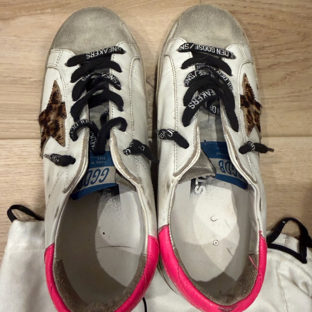Golden Goose sneakers with hot pink and leopard star - Picture 5 of 5